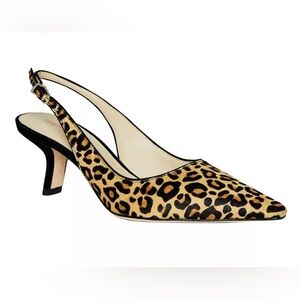 J. McLaughlin Cassidy Haircalf Leopard Print Slingback Pumps Size 8 UK 6 $268